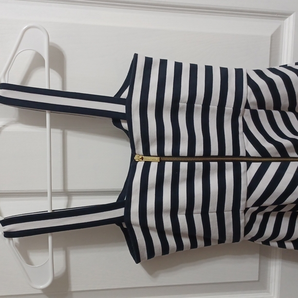Michael Kors Striped Fit & Flare Dress - Picture 3 of 4